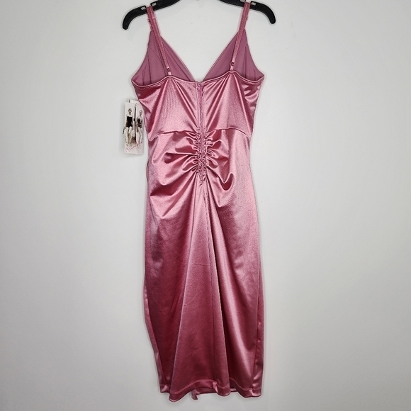 Honey and Rosie NWT Formal Homecoming Dress Knee Length Ruched Mauve Pink - Picture 4 of 10